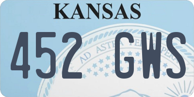 KS license plate 452GWS
