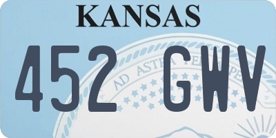 KS license plate 452GWV