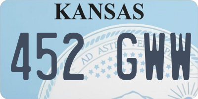 KS license plate 452GWW