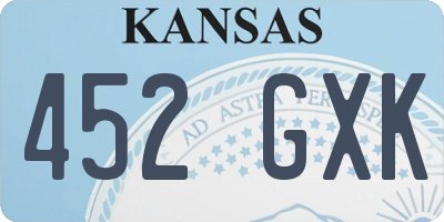 KS license plate 452GXK