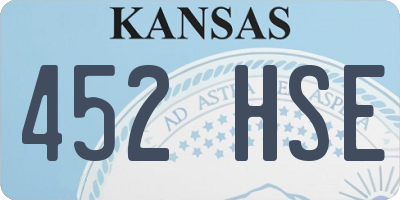 KS license plate 452HSE