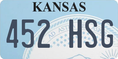 KS license plate 452HSG