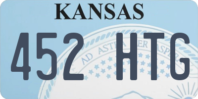 KS license plate 452HTG