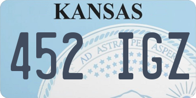 KS license plate 452IGZ