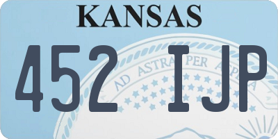 KS license plate 452IJP