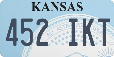 KS license plate 452IKT