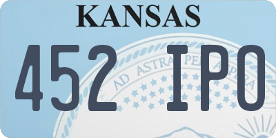 KS license plate 452IPO