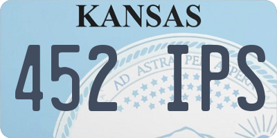 KS license plate 452IPS