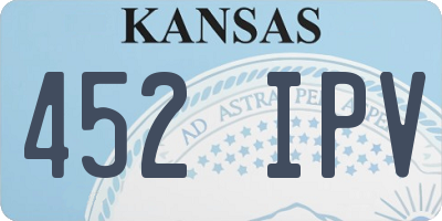 KS license plate 452IPV