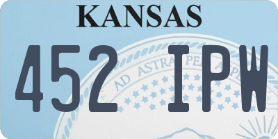 KS license plate 452IPW