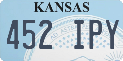 KS license plate 452IPY
