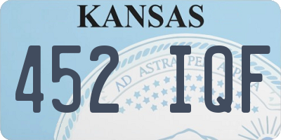 KS license plate 452IQF