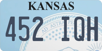 KS license plate 452IQH