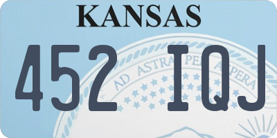 KS license plate 452IQJ