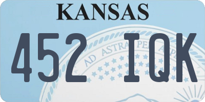 KS license plate 452IQK