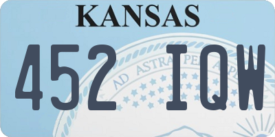 KS license plate 452IQW