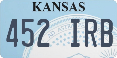 KS license plate 452IRB