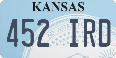 KS license plate 452IRD