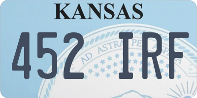 KS license plate 452IRF