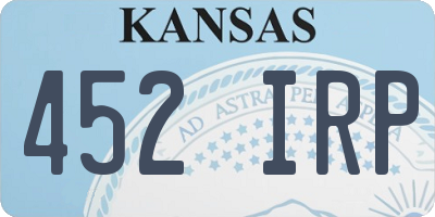 KS license plate 452IRP