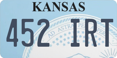 KS license plate 452IRT