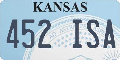 KS license plate 452ISA