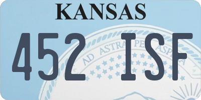 KS license plate 452ISF