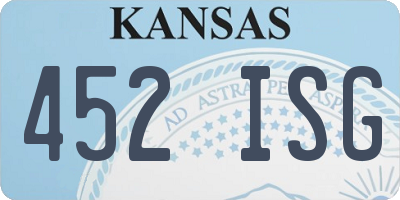 KS license plate 452ISG