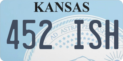 KS license plate 452ISH