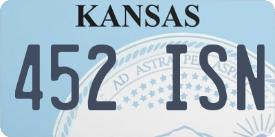 KS license plate 452ISN