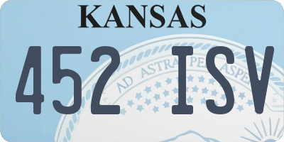 KS license plate 452ISV