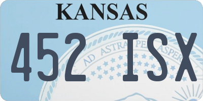 KS license plate 452ISX