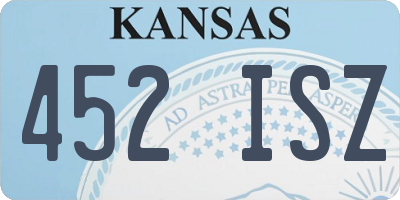 KS license plate 452ISZ