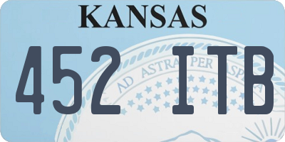 KS license plate 452ITB