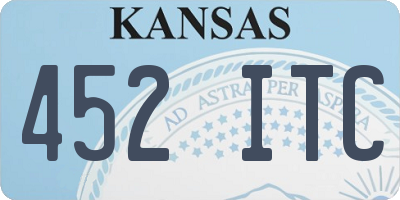 KS license plate 452ITC