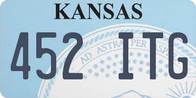 KS license plate 452ITG