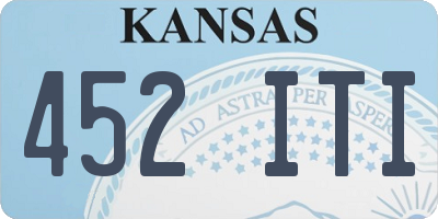 KS license plate 452ITI
