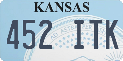 KS license plate 452ITK