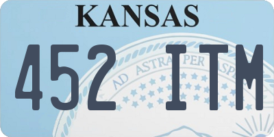 KS license plate 452ITM