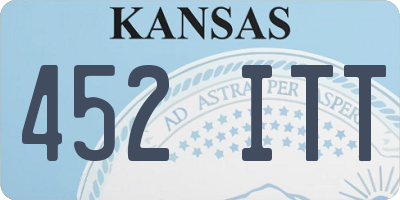 KS license plate 452ITT