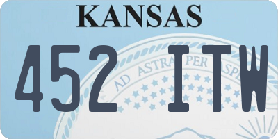 KS license plate 452ITW