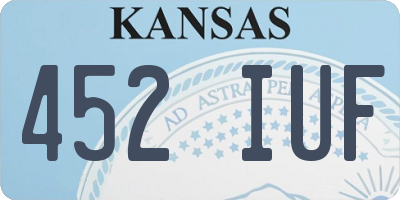 KS license plate 452IUF