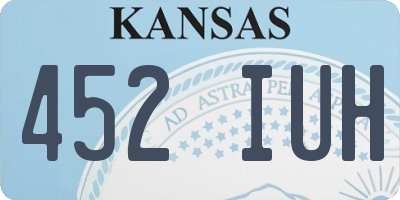 KS license plate 452IUH