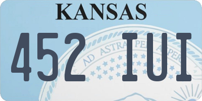 KS license plate 452IUI