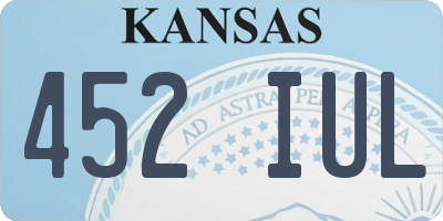 KS license plate 452IUL