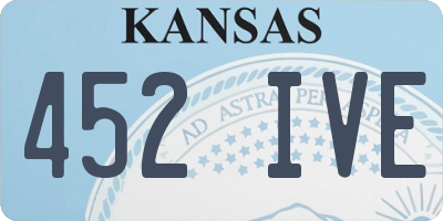 KS license plate 452IVE