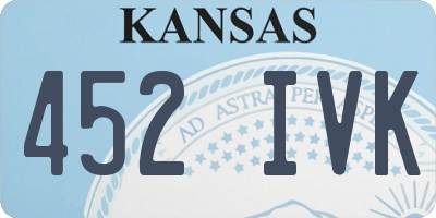 KS license plate 452IVK