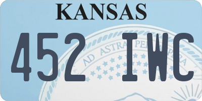 KS license plate 452IWC