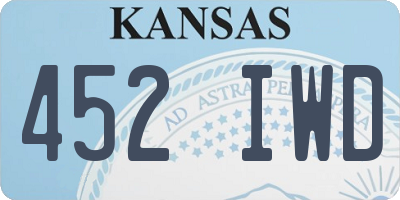 KS license plate 452IWD