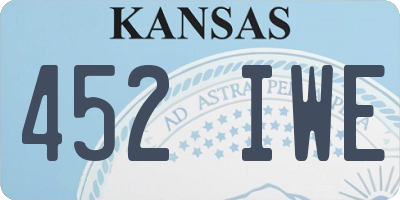 KS license plate 452IWE